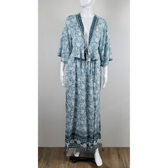 Unbranded Dresses & Skirts - 2 Piece Maxi Skirt Set Womens Blue Floral Hummingbird Excellent Boho - Large